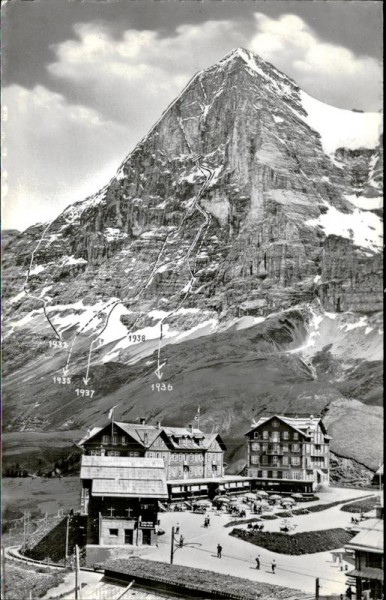 Kleine Scheidegg mit Eiger - Nordwand Vorderseite