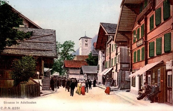 Strasse in Adelboden Vorderseite