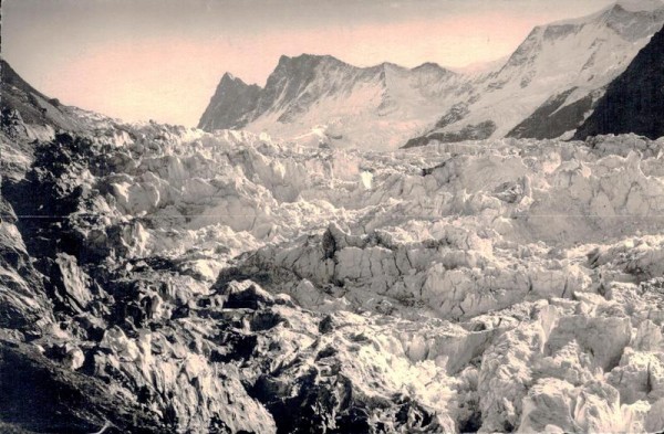 Grindelwald, Unter Grindelwaldgletscher, Finsteraarhorn-Agassizhorn Vorderseite