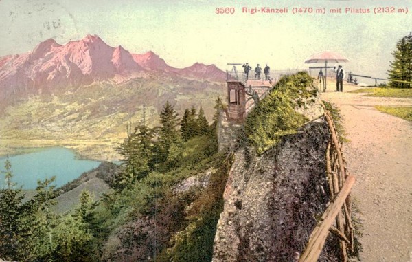 Rigi-Känzeli (1470 m) mit Pilatus (2132 m) Vorderseite