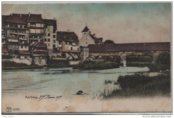Aarberg mit Brücke und Aare