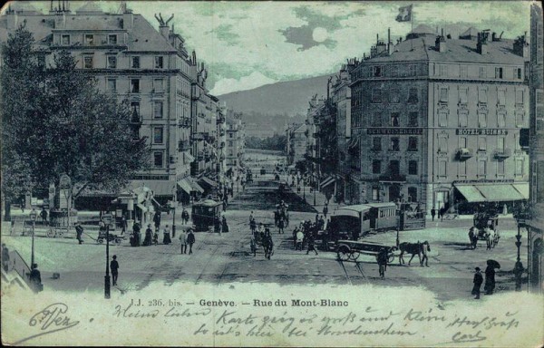 Genève, Rue du Mont-Blanc Vorderseite