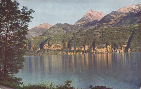 Wallensee mit Mürtschenstock, Abendstimmung