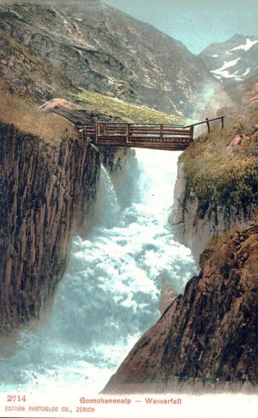Göscheneralp - Wasserfall Vorderseite