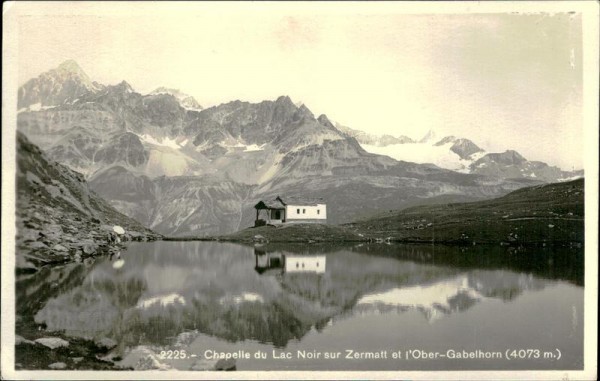 Chapelle du Lac Noir sur Zermatt et l'Ober-Gabelhorn Vorderseite