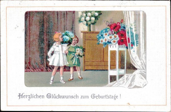 Herzlichen Glückwunsch zum Geburtstage Vorderseite