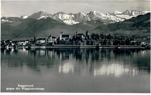 Rapperswil gegen die Wäggitalerberge Vorderseite