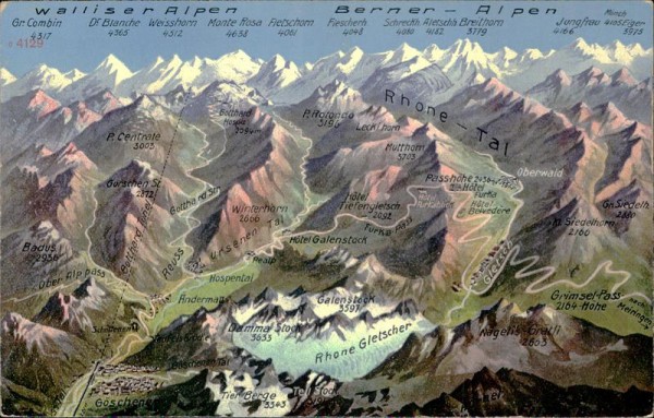 Walliser Alpen, Berner Alpen Vorderseite