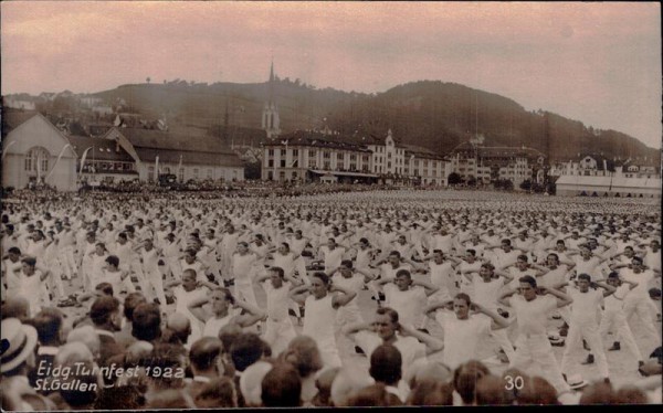 St. Gallen, Eidg. Turnfest 1922 Vorderseite