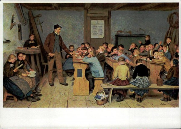 Albert Anker/Die Dorfschule 1896 Vorderseite