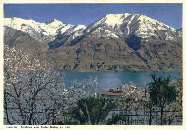 Locarno, Ausblick vom Hotel Reber au Lac Vorderseite