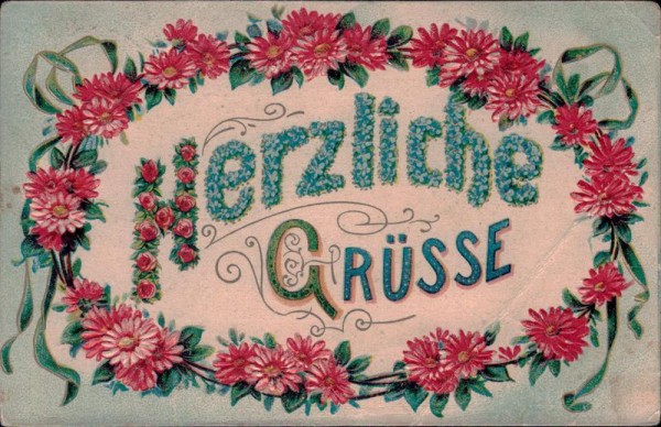 Herzliche Grüsse Vorderseite