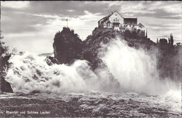 Rheinfall und Schloss Laufen  Vorderseite