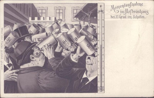 Momentaufnahme im Hofbräuhaus München Vorderseite