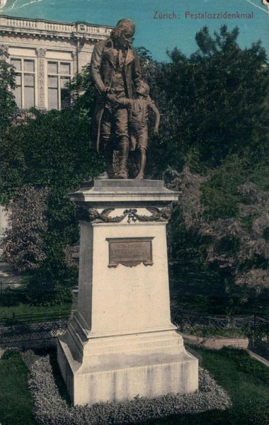 Zürich: Pestalozzidenkmal Vorderseite