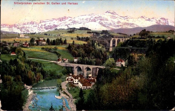 Sitterbrücken zwischen St. Gallen und Herisau Vorderseite