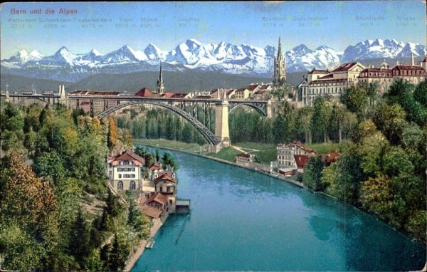 Bern und die Alpen Vorderseite