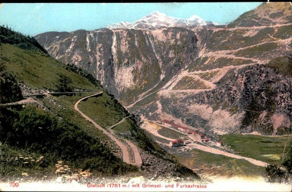Gletsch mit Grimsel und Furkapass Vorderseite