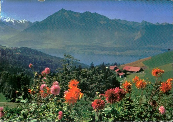 Panorama auf Thunersee Vorderseite