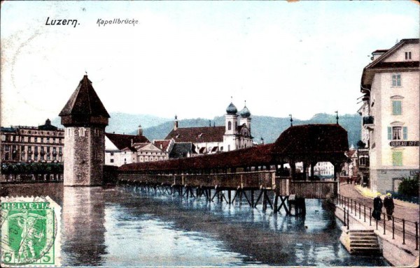 Luzern, Kapellbrücke Vorderseite