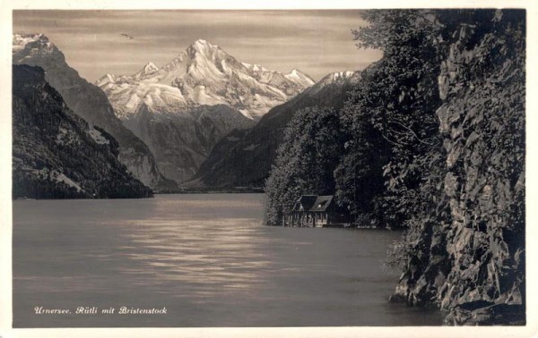 Urnersee. Rütli mit Bristenstock. 1930 Vorderseite