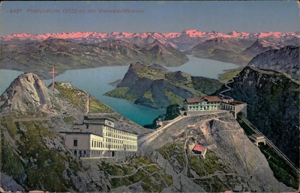 Pilatus-Kulm mit Vierwaldstättersee Vorderseite