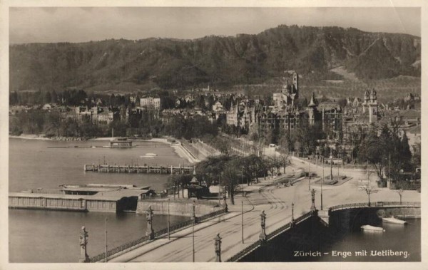 Zürich- Enge mit Uetliberg. 1933 Vorderseite