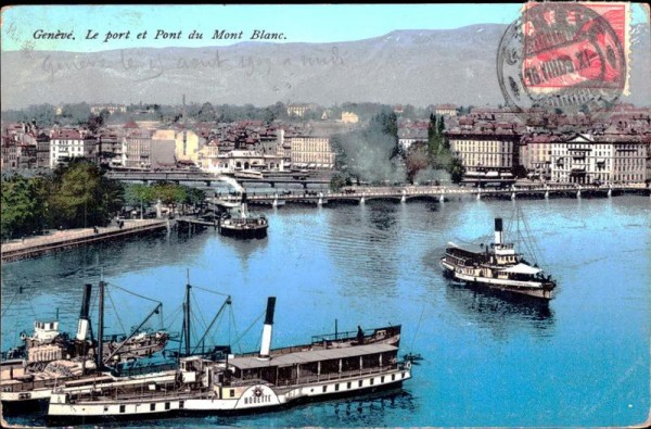 Genève, le port et pont du mont blanc Vorderseite