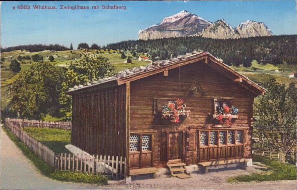 Wildhaus - Zwinglihaus mit Schafberg
