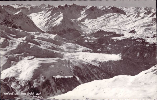 Parsenn. Blick von der Weissfluh gehen Arosa