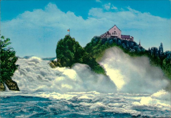 Rheinfall und Schloss Laufen Vorderseite