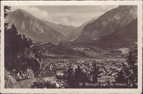 Meiringen gegen die Grimsel Vorderseite