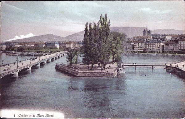 Genève et le Mont-Blanc