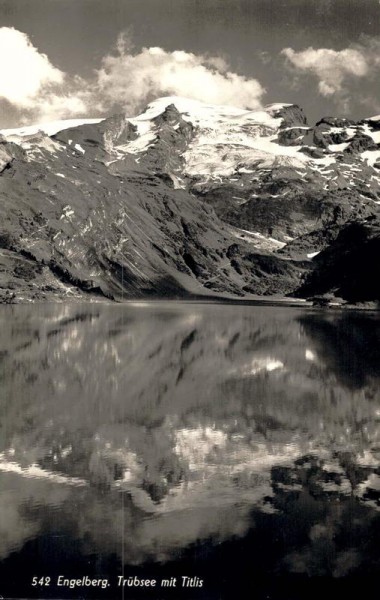 Engelberg. Trübsee mit Titlis (Trüebsee) Vorderseite