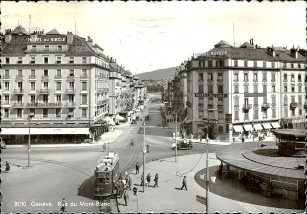 Genève. Rue du Mont-Blanc Vorderseite