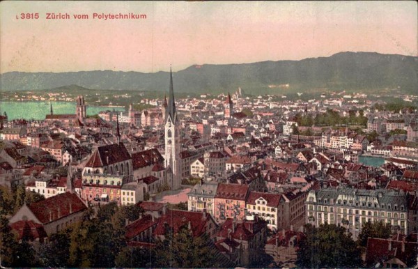 Zürich vom Polytechnikum Vorderseite