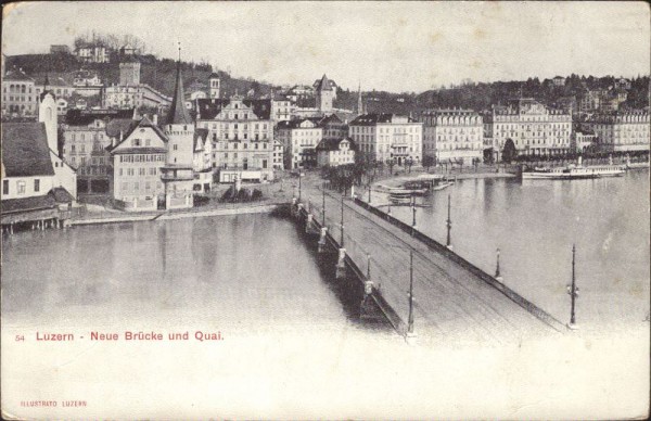 Luzern, neue Brücke und Quai