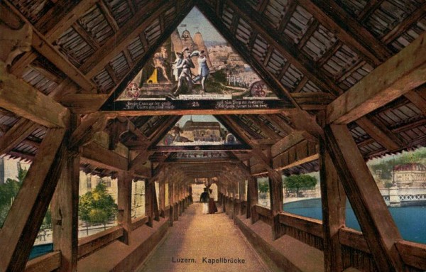 Kapellbrücke, Luzern Vorderseite