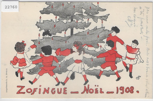 Zofingue - Noel 1908 - Kinder tanzen um den Weihnachtsbaum