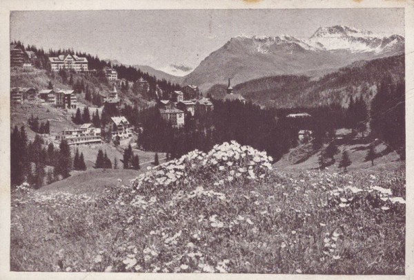 Im 1800 Meter hohen Arosa - Das Mitteldorf Aufnahme von Steiner. 1923