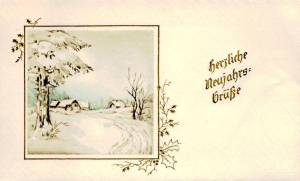 herzliche Neujahrsgrüsse Vorderseite