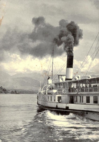 "Vevey" Schaufelraddampfer Vorderseite