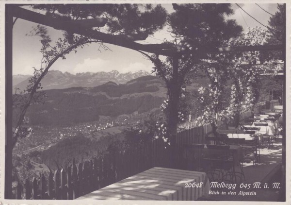 Meldegg, Blick in den Alpstein Vorderseite