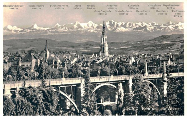 Bern und die Alpen Vorderseite