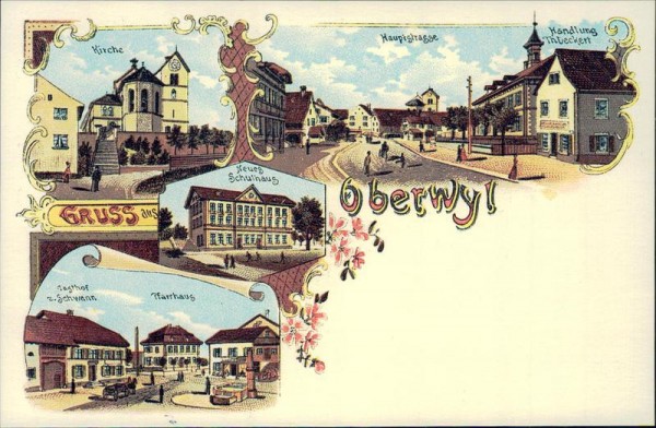 Gruss aus Oberwyl, Oberwil, REPRODUKTION Vorderseite
