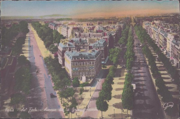 Paris, Avenue Fock und Grand Armée Avenue Vorderseite