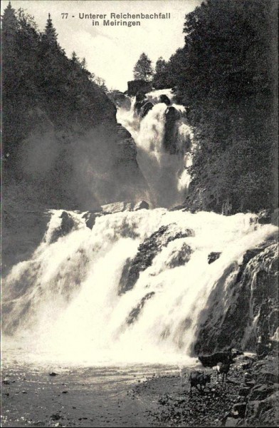 Unterer Reichenbachfall in Meiringen Vorderseite