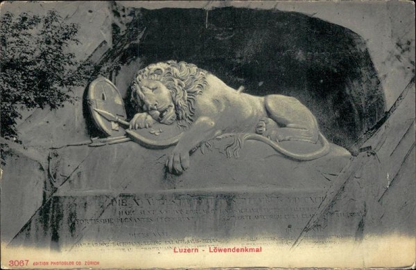 Luzern - Löwendenkmal Vorderseite