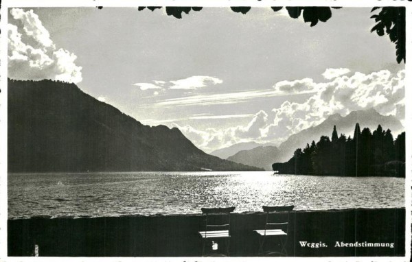 Weggis, Abendstimmung Vorderseite