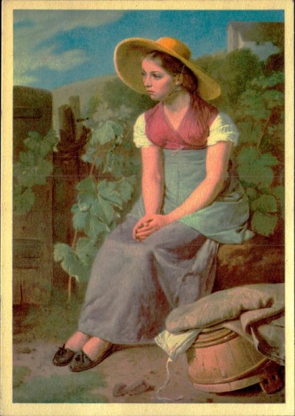 Adam W Töpfer, die Winzerin, Pro Juventute Vorderseite